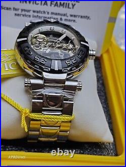 Invicta Subaqua Noma I Automatic BRIDGE Mvmnt Skeleton Black Bezel mens watch