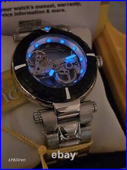 Invicta Subaqua Noma I Automatic BRIDGE Mvmnt Skeleton Black Bezel mens watch