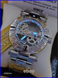 Invicta -Subaqua Noma I Automatic BRIDGE Mvmnt Skeleton Silver SS mens watch