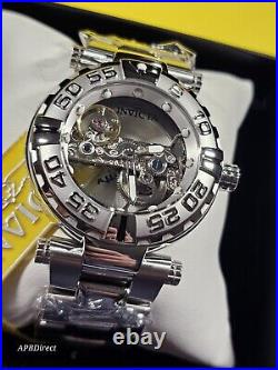 Invicta -Subaqua Noma I Automatic BRIDGE Mvmnt Skeleton Silver SS mens watch