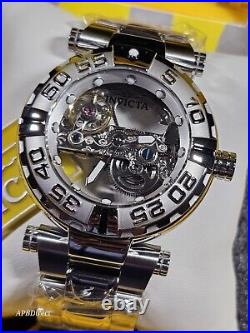 Invicta -Subaqua Noma I Automatic BRIDGE Mvmnt Skeleton Silver SS mens watch