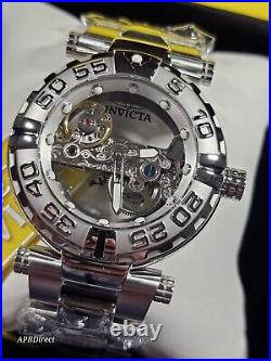 Invicta -Subaqua Noma I Automatic BRIDGE Mvmnt Skeleton Silver SS mens watch