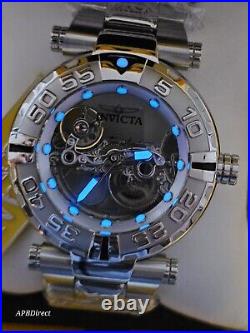 Invicta -Subaqua Noma I Automatic BRIDGE Mvmnt Skeleton Silver SS mens watch