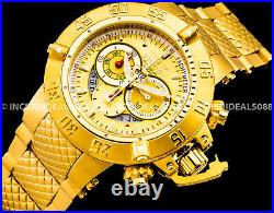 Invicta Subaqua Noma III Swiss Chronograph 18K Gold Dial Bracelet 50mm Men Watch