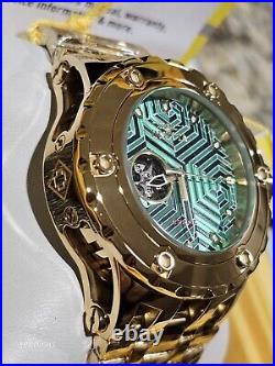 Invicta Subaqua Specialty Automatic GOLD PLATED Open Heart mens watch SAS