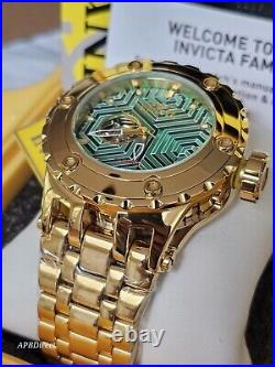 Invicta Subaqua Specialty Automatic GOLD PLATED Open Heart mens watch SAS