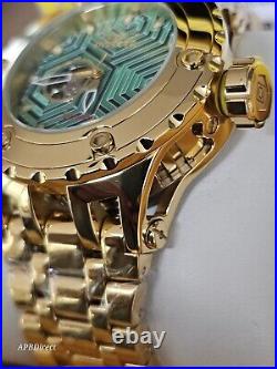 Invicta Subaqua Specialty Automatic GOLD PLATED Open Heart mens watch SAS