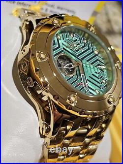 Invicta Subaqua Specialty Automatic GOLD PLATED Open Heart mens watch SAS