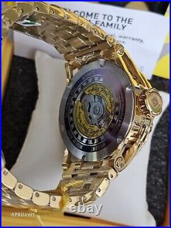 Invicta Subaqua Specialty Automatic GOLD PLATED Open Heart mens watch SAS