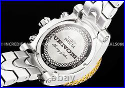 Invicta VENOM SUBAQUA DRAGON SWISS Chronograph 18K Gold Silver 52mm Mens Watch