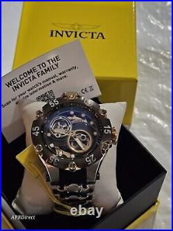 Invicta Venom COBRA Automatic Gunmetal Silver Gold Reserve mens watch