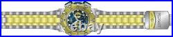 Invicta Venom Hybrid Gold Blue Dial Chronograph Two Tone Link 52mm Watch NEW