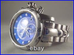 Invicta Venom Men's 53.7 mm Blue Dial Slim Silver 22 mm Bracelet Watch 6111