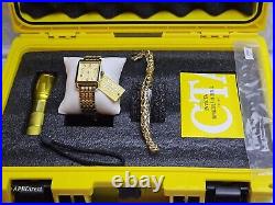 Invicta Vintage 33.5mm SET Gold Plated Case & Bracelet Quartz mens watch