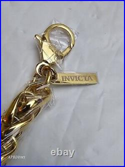 Invicta Vintage 33.5mm SET Gold Plated Case & Bracelet Quartz mens watch