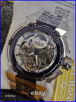 Invicta X-Wing Automatic DUAL TIME Coalition Forces Purple mens watch