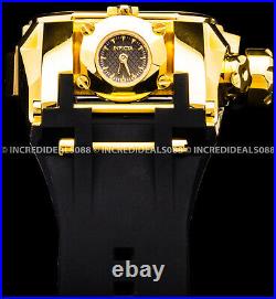 Invicta ZEUS BOLT MAGNUM Chronograph 18K Gold Gunmetal Dial Black Men SS Watch