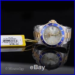 LIMITED EDITION Invicta Pro Diver AUTOMATIC 18k Gold IP 2Tone Blue Bz Mens Watch