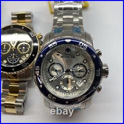 Lot of 4 Invicta 80058, 21891, 13966, 80160, 6934 Men's Watches BROKEN/FOR PARTS