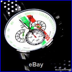 Men Invicta S1 Rally Racing White Green Red Black Leather Chronograph Watch New