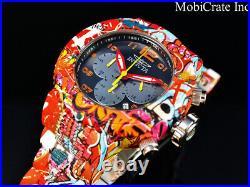 Men's Invicta 52mm Grand Pro Diver Graffiti Chronograph Multicolor SS Watch NEW