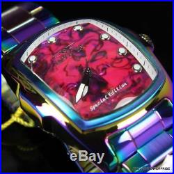 Men's Invicta Grand Lupah Purple Abalone Iridescent Stainless Steel Watch New