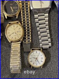 Men's Vintage Watch Lot 14 Watches Seiko Nixon Invicta
