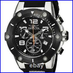 Mens Invicta 19526 Speedway Chrono Date Steel & Black Silicone 50mm Swiss Watch