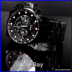 Mens Invicta I Force Bomber Chronograph Black Stainless Steel 50mm Watch New