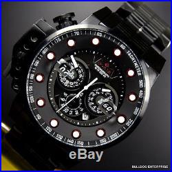 Mens Invicta I Force Bomber Chronograph Black Stainless Steel 50mm Watch New