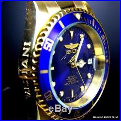 Mens Invicta Pro Diver 18kt Gold Plated Blue NH35A Automatic Watch Warranty New