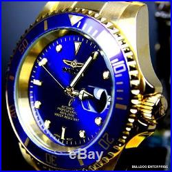 Mens Invicta Pro Diver 18kt Gold Plated Blue NH35A Automatic Watch Warranty New