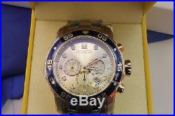 Mens Invicta Pro Diver 80068 Scuba Gold Plated Steel Chronograph Watch New