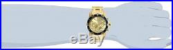 Mens Invicta Pro Diver 80068 Scuba Gold Plated Steel Chronograph Watch New