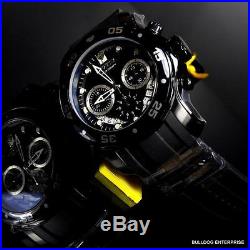 Mens Invicta Pro Diver Scuba Black Chronograph Rubber 48mm Watch Swiss Parts New