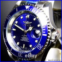 Mens Invicta Pro Diver Steel Silver Blue Coin Bezel NH35A Automatic Watch New