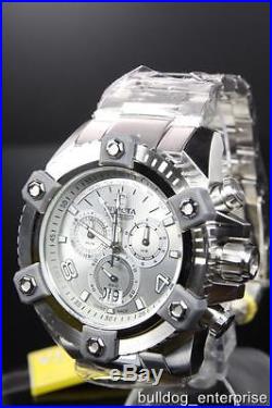 Mens Invicta Reserve Arsenal Watch Full Size 63mm Silver Swiss Chronograph New