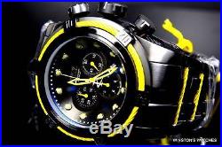 Mens Invicta Reserve Bolt Zeus Yellow Black Steel Swiss Chronograph Watch New