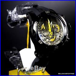 Mens Invicta Reserve Venom Koi Fish Swiss Black Silicone 52mm Yellow Watch New