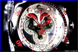 Mens Invicta Reserve Venom Swiss Master Calendar White Chronograph Watch New