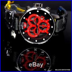 Mens Invicta S1 Rally 48mm Multifunction Red Black Chronograph Nylon Watch New