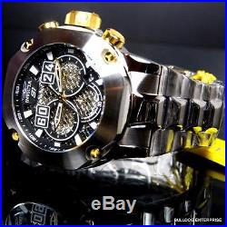 Mens Invicta S1 Rally Silver Gold Tone Steel Twisted Metal Chronograph Watch New