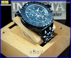 NEW INVICTA Men Swiss Chronograph 58mm BLUE LABEL Sea Hunter Stainless St Watch
