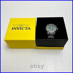 NEW INVICTA Men's Green-Face Fluted Jubilee-Band Stainless-Steel Watch XL 43MM