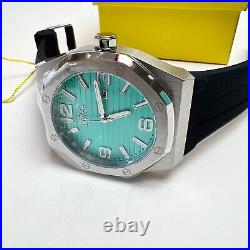 NEW INVICTA Men's Tiffany's Blue Octagonal Stainless Steel X-Large Watch 48MM