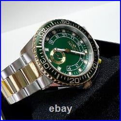 NEW INVICTA Pro Diver Men's Gold Green Stainless Steel Silver Watch Large 44MM