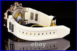 NEW Invicta 22513 Speedway 52MM White Dial Quartz Swiss Silicone Strap Watch