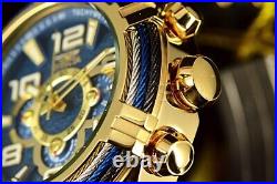 NEW Invicta 25556 Bolt 51MM Blue Dial Quartz Stainless Steel Bracelet Watch