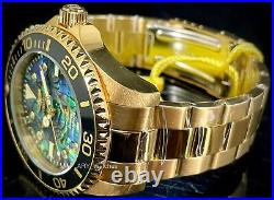 NEW Invicta 37403 Pro Diver. 03 CARAT DIAMOND Abalone Dial 44mm Gold Tone Watch
