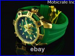 NEW Invicta 51mm Mens DC Comics AQUAMAN BOLT Automatic LtdEd Gold Green SS Watch